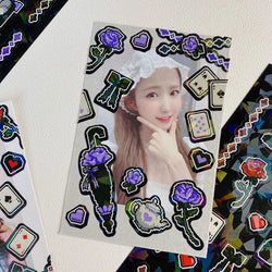 Ins Retro Rose Laser Sticker Scrapbooking Decorative Sticker DIY Diary Album Stick Label Korean Kawaii Stationery (ONLINE ORDER ONLY)