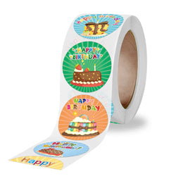100-500pcs Happy Birthday stickers Gift packaging Sealing Label DIY Party decoration Self-adhestive Handmade Stationery Sticker (ONLINE ORDER ONLY)