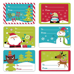 250pcs/roll 6 Designs Adhesive Christmas Gift Name Tags Present Seal Labels 2*3 inch Christmas Decals Gift Package XMAS Stickers (ONLINE ORDER ONLY)