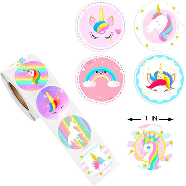100-500PCS Cute Unicorn Reward Stickers Children Girl Gift Scrapbook Decoration Label 1Inch Handmade DIY Cartoon Toy Stickers (Online Order Only)