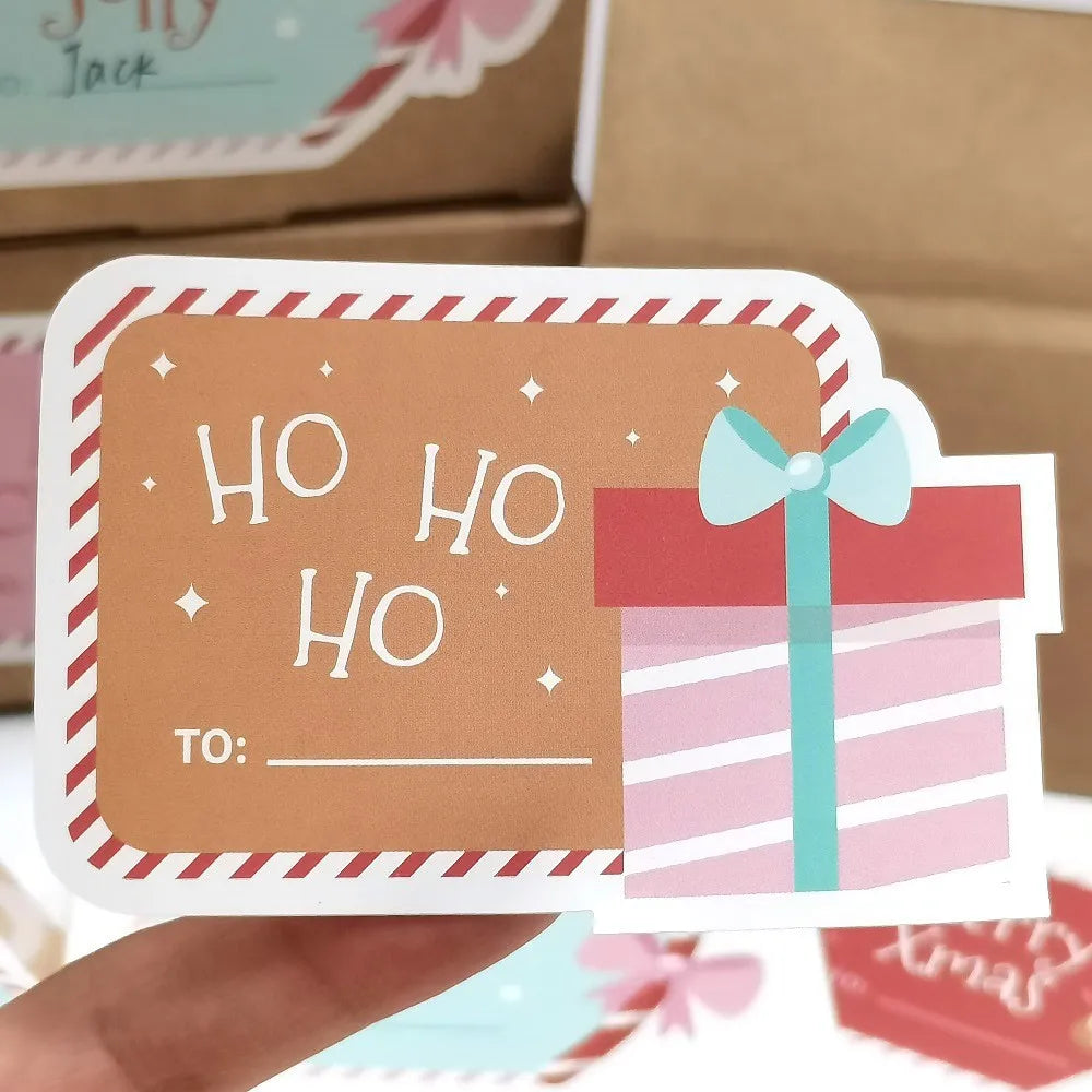 10-40Pcs 12.5x9cm Merry Christmas Stickers Fashion Cartoon Cute Labels For Gift Decorative Package Wrapping Gift Box (ONLINE ORDER ONLY)