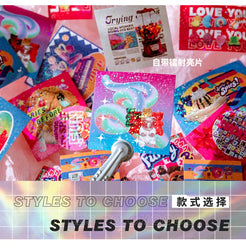 45Pcs/lot Neon Light Garden Series Laser Stickers Girl Scrapbooking Stick Label Diary Album Sticker Personalized Stationery Gift (Online Order Only)