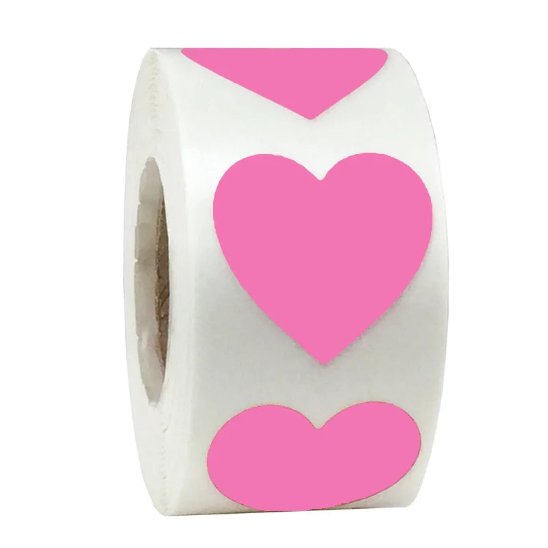 Heart Red Stickers seal labels 50-500pcs Labels stickers scrapbooking for Package and wedding decoration stationery sticker (ONLINE ORDER ONLY)