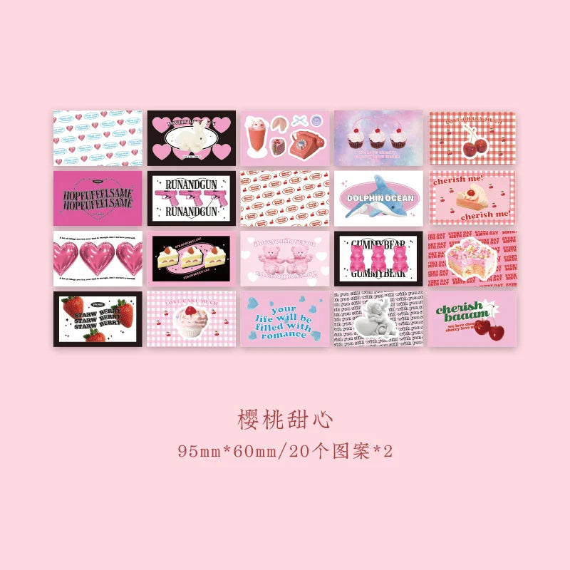40/60Pcs/box Retro Girls House Series Sticker Hand Account DIY Album Decoration Scrapbooking Stickers Kawaii Korean Stationery (ONLINE ORDER ONLY)