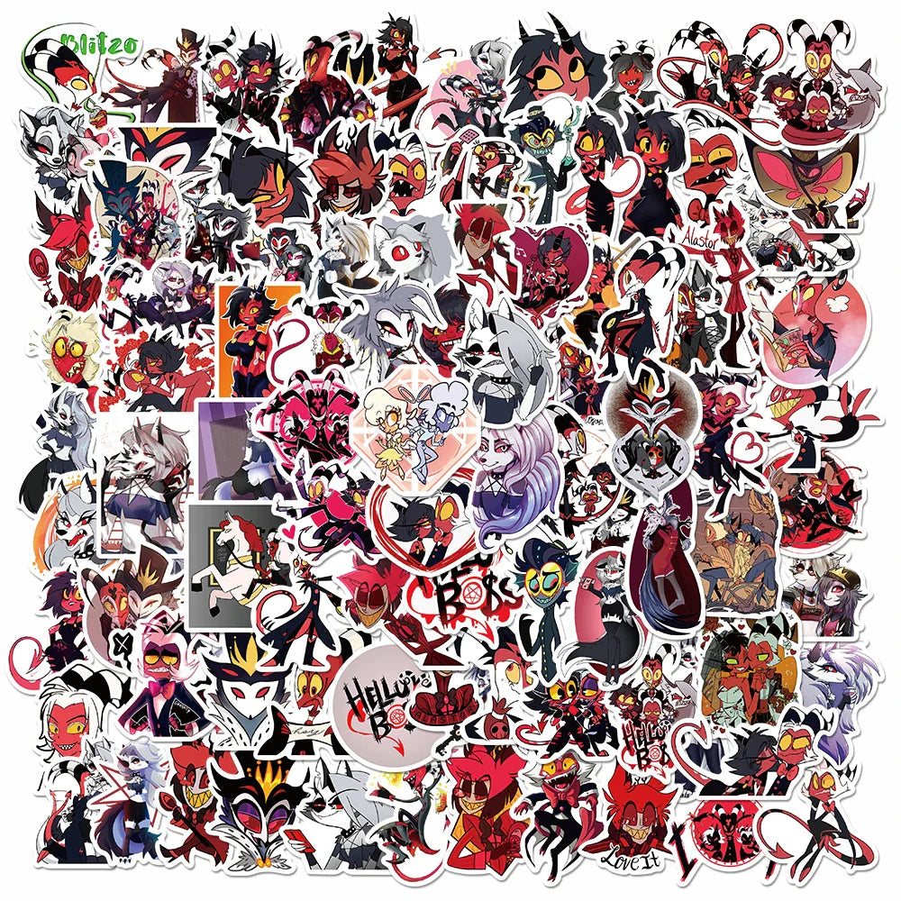 HELLUVA BOSS Stickers 100PCS Waterproof Decals for Bike, Phone, Laptop, Luggage, Toy (ONLINE ORDER ONLY)