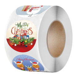 100-500Pcs New Merry Christmas Stickers Gift Packaging Seal Labels for New year decor, Greeting cards, Candy bags Stickers (ONLINE ORDER ONLY)