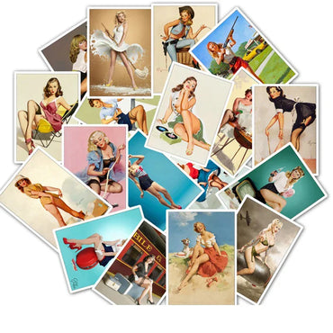 25PCS Stalin USSR Sexy Girl Poster Stickers Skateboard Guitar Suitcase Decal Graffiti Toy (ONLINE ORDER ONLY)