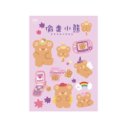 Kawaii Soft Bear Rabbit Decorative Stickers Adhesive Stickers DIY Diary Stationery Stickers Children Gift School Office Supplies (ONLINE ORDER ONLY)