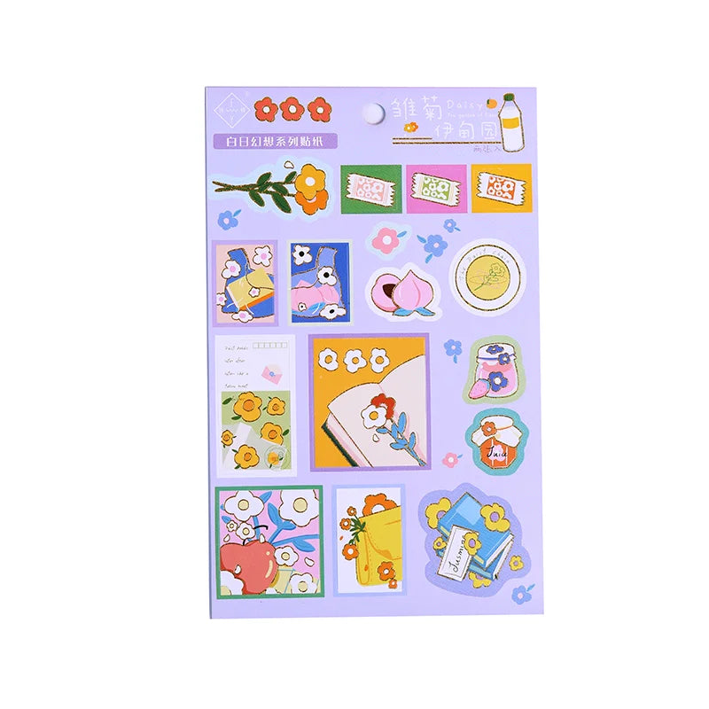 2Pcs Daydream Series Sticker Hand Account DIY Album Decoration Scrapbooking Stickers Kawaii Cartoon Stationery (ONLINE ORDER ONLY)