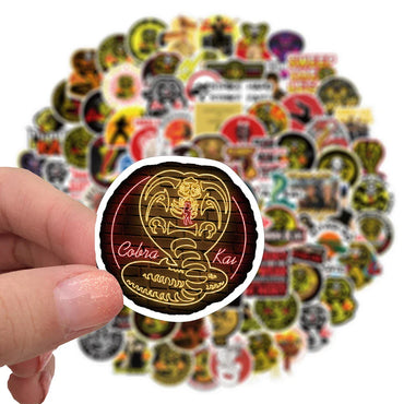 10/50/100PCS TV Show Cobra Kai Stickers Motorcycle Luggage Phone Guitar Skateboard Cool Graffiti Sticker Decal Kid Classic Toys (ONLINE ORDER ONLY)