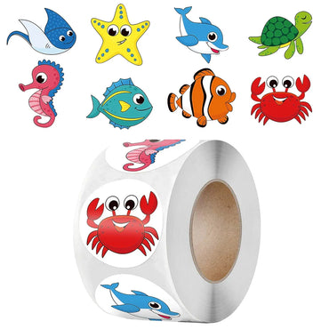 100-500pcs Cute Cartoon Starfish Stickers Children Reward Label Encouragement Scrapbooking Decoration Stationery Sticker (Online Order Only)