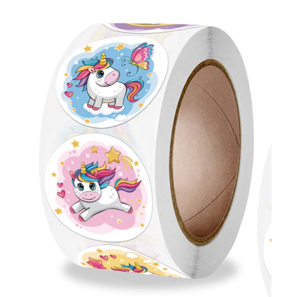 100-500pcs  Animal Unicorn Sticker kids Reward Sticker Gift Decoration Label Teacher Encouragement Student Stationery Stickers (ONLINE ORDER ONLY)