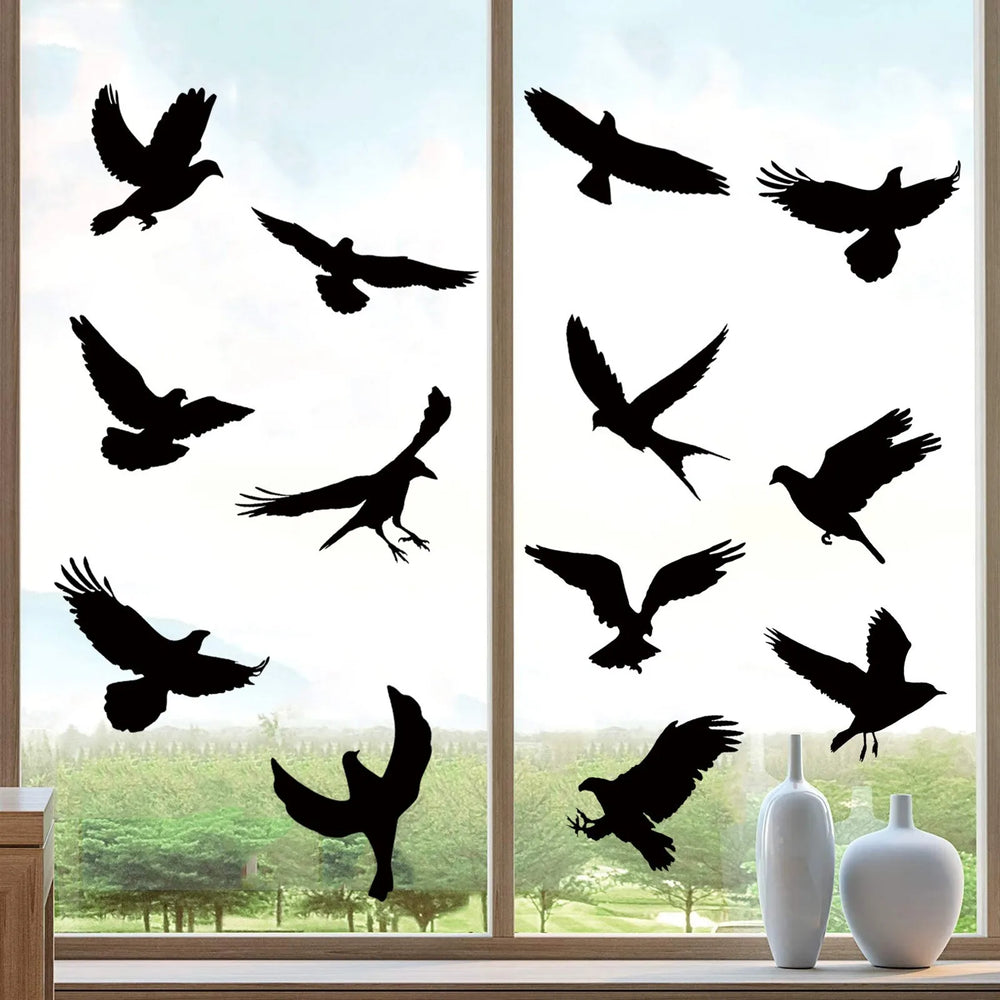 Anti-Collision Sticker Black Bird Glass Windows Stickers Static Electricity Removable Windows DIY Wall Decals Home Decoration (ONLINE ORDER ONLY)