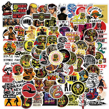 10/50/100PCS TV Show Cobra Kai Stickers Motorcycle Luggage Phone Guitar Skateboard Cool Graffiti Sticker Decal Kid Classic Toys (ONLINE ORDER ONLY)