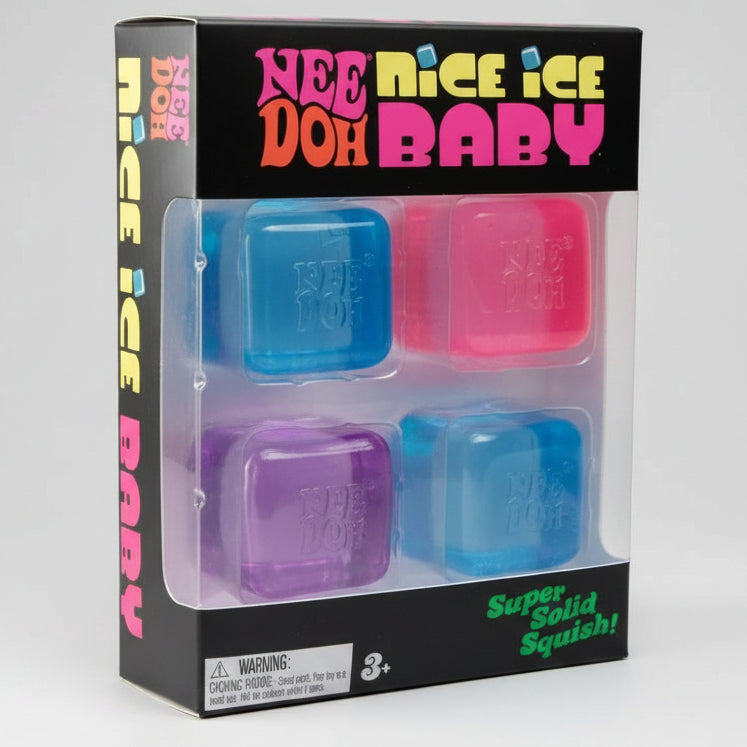 Schylling Nee-Doh Gum Drop Super Solid Squish: Nice Ice Baby 4-Pack (ONLINE ORDER ONLY)