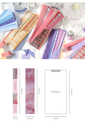 45Pcs/lot Retro Lattice wave point long stickers Scrapbooking Decorative Sticker DIY Diary Album Stick Label Kawaii Stationery (ONLINE ORDER ONLY)