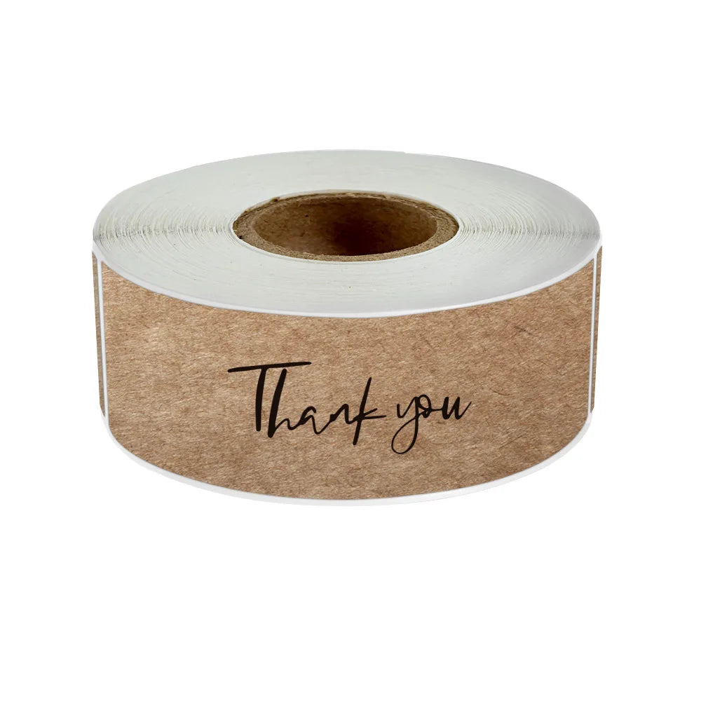 120pcs/roll Merry Christmas Stickers Cute Santa Claus Xmas Tree Thank You Labels For Gift Box Present Sealing Package Decoration (Online Order Only)