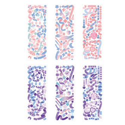 Cute Pink Purple Ribbon Stickers DIY Scrapbooking Phone Stickers Diary Album Decoration Stick Label Kawaii Stationery (Online Order Only)