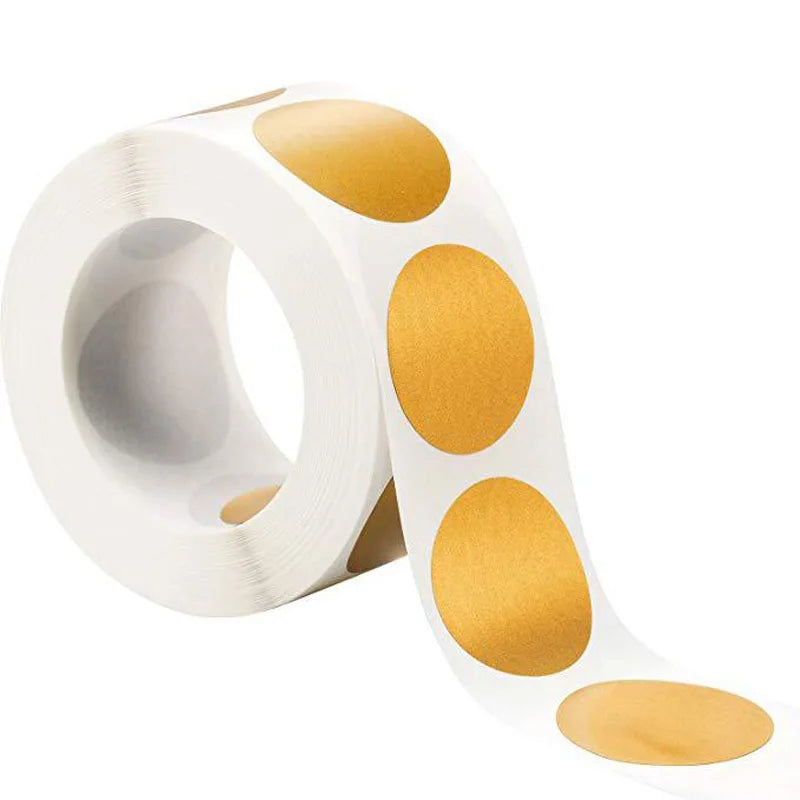 50-300Pcs/Roll Golden Scratch Off Stickers Round Shape Labels Sticker DIY Handmade For Game Scratch Sticker Labels Stationery (ONLINE ORDER ONLY)