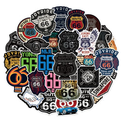 10/30/50PCS Route 66 the Main Street of America Sticker Packs (ONLINE ORDER ONLY)