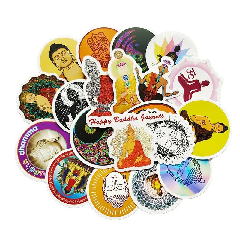 Buddhist Bodhisattva Graffiti Stickers - Laptop Stationery Blessing Set (10/30/50/100pcs) (ONLINE ORDER ONLY)