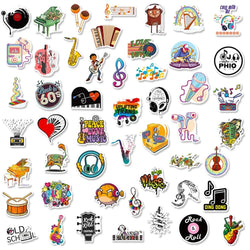 10/30/50PCS Punk Rock Band Music Graffiti Stickers Decals Laptop Travel Luggage Bike Skateboard Phone Car Cartoon Cool Sticker (ONLINE ORDER ONLY)