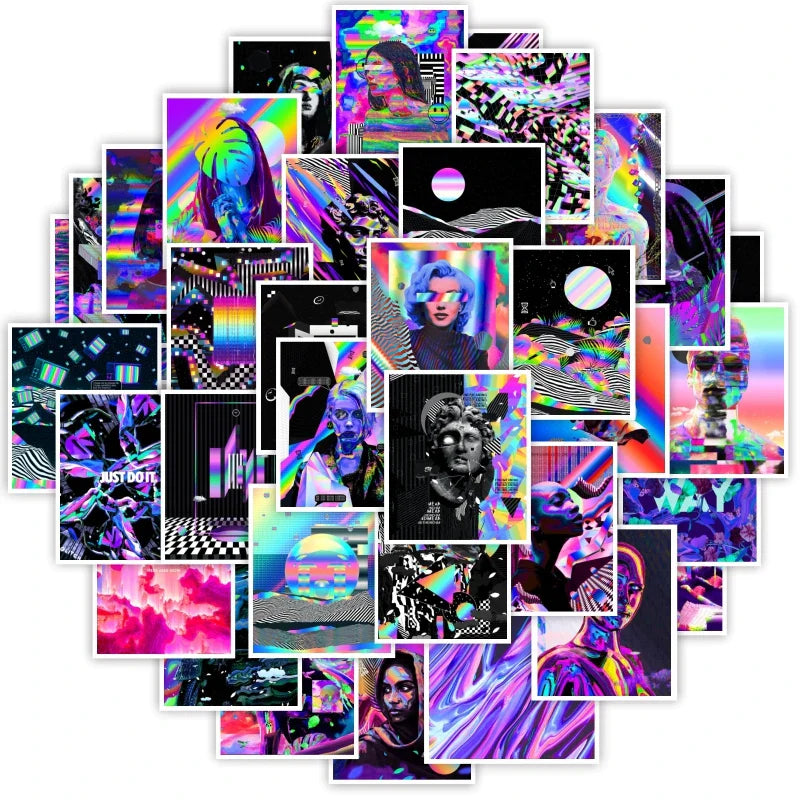 Cartoon Graffiti Stickers Pack: Skateboard Laptop Phone Luggage Guitar Waterproof (Online Order Only)