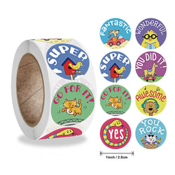 500pcs Animals Cartoon Stickers For Kids Classic Toys Sticker School Teacher Reward Sticker Various Styles Designs Pattern (ONLINE ORDER ONLY)
