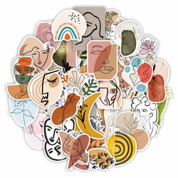 French Art Pop Stickers: Aesthetic Waterproof Decals for Phone, Laptop, Water Bottle, Scrapbook, Diary (Online Order Only)
