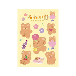 Kawaii Soft Bear Rabbit Decorative Stickers Adhesive Stickers DIY Diary Stationery Stickers Children Gift School Office Supplies (ONLINE ORDER ONLY)