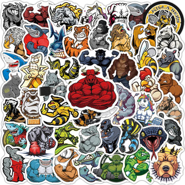 10/30/50PCS Cool Animal Stickers Car Motorcycle Travel Luggage Phone Guitar Fridge Laptop Waterproof Graffiti Sticker Kid Toys (ONLINE ORDER ONLY)