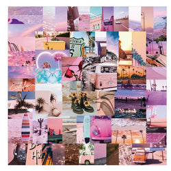 10/30/62pcs Pink Landscape Aesthetic California Sunshine Sticker Packs (ONLINE ORDER ONLY)