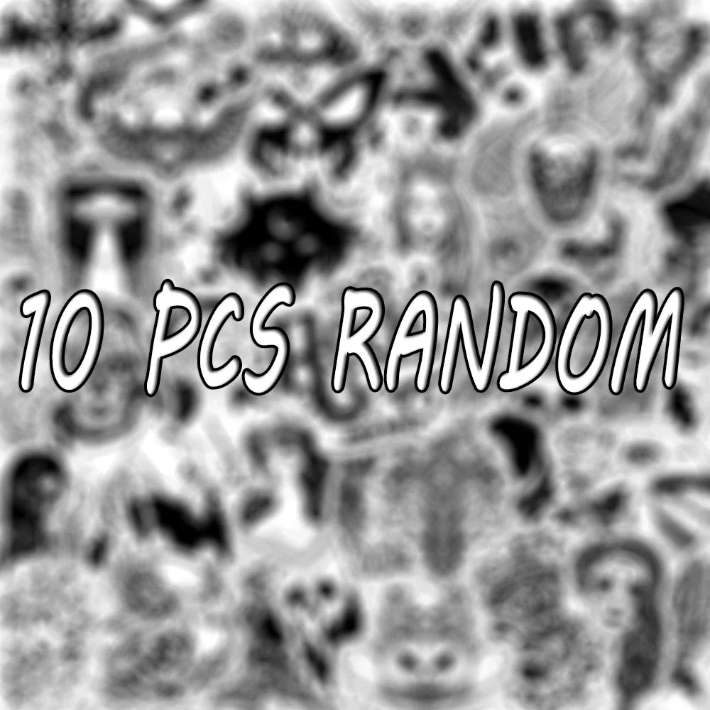 Gothic Horror Skeleton Stickers Set - Black White Decals for Luggage & DIY (ONLINE ORDER ONLY)