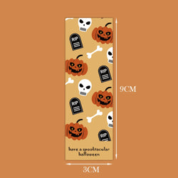 30-60pcs Halloween Pumpkin Decor Labels Adhesive Sticker For Gifts sealing Handmade Envelope DIY Stationery Stickers 3*9cm (ONLINE ORDER ONLY)