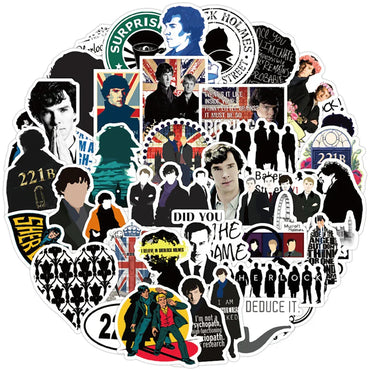 Sherlock Graffiti Stickers 50PCS Skateboard Fridge Guitar Snowboard Motorcycle Decals (Online Order Only)