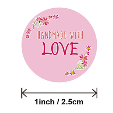 100-500pcs Love Shaped Label Sticker Scrapbooking Gift Packaging Seal Birthday Party Wedding Supply Stationery Sticker (Online Order Only)