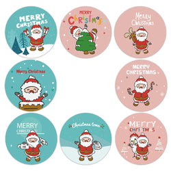 100-500Pcs New 1 Inch Christmas Theme Seal Labels Stickers For DIY Gift Baking Package Envelope Stationery Decoration (ONLINE ORDER ONLY)