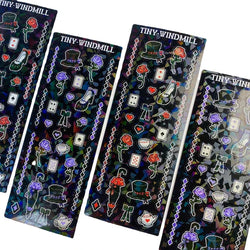 Ins Retro Rose Laser Sticker Scrapbooking Decorative Sticker DIY Diary Album Stick Label Korean Kawaii Stationery (ONLINE ORDER ONLY)