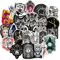 Gothic Horror Devil Witch Stickers for Skateboard, Luggage, Guitar, Laptop, Kid Toy - 10/30/50PCS (Online Order Only)