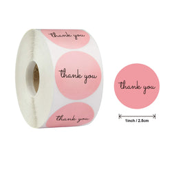 Pink Gift Sealing Stickers 500PCS Thank You Love Design Diary Scrapbooking Stickers Festival Birthday Gift Decorations Labels (ONLINE ORDER ONLY)
