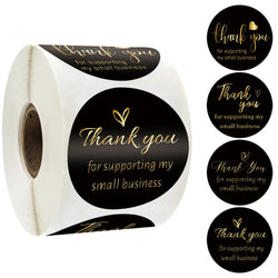 500pcs/roll Thank You Stickers Label Exquisite Design Adhesive Envelope Seals Stickers Appreciation Cards for Wedding Birthday (ONLINE ORDER ONLY)