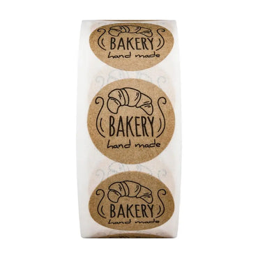 100-500pcs Kraft Paper Hand Made Stickers "bakery" Scrapbooking For Cookie Boxes Seal Labels Sticker Cute Stationery (Online Order Only)