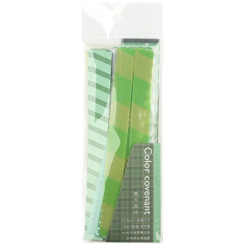 45Pcs/lot Retro Lattice wave point long stickers Scrapbooking Decorative Sticker DIY Diary Album Stick Label Kawaii Stationery (ONLINE ORDER ONLY)