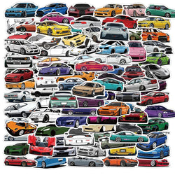 10/50/100PCS Retrofit Racing JDM Stickers Car Motorcycle Laptop Guitar Waterproof Graffiti Cool Sticker Decal Kid Classic Toys (ONLINE ORDER ONLY)
