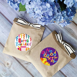 100-500pcs Happy Birthday stickers Gift packaging Sealing Label DIY Party decoration Self-adhestive Handmade Stationery Sticker (ONLINE ORDER ONLY)