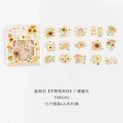 45pcs/lot Garden Story Series Stickers Scrapbooking Decorative Sticker DIY Diary Album Stick Label School Stationery Gift (ONLINE ORDER ONLY)