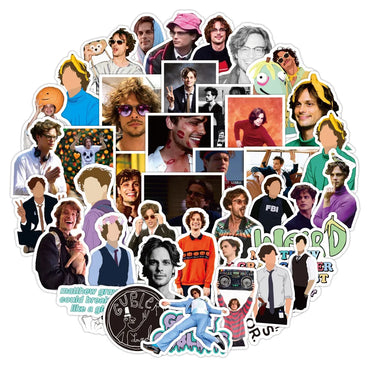 10/50pcs Fashion American Actor Matthew Gray Gubler Stickers Waterproof Suitcase Notebook Scooter Model Star Graffiti Stickers (ONLINE ORDER ONLY)