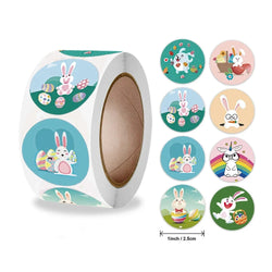 Stickers 500 Pcs/roll Easter Cute Toy Sticker Seal Sticker Thanks Handmade Crafts Decoration Sticker Label (ONLINE ORDER ONLY)