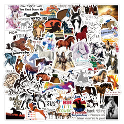 Equestrian Horse Stickers 10/30/50pcs for Laptop, Motorcycle, Phone, Guitar, Helmet, Car, Kids Gift (ONLINE ORDER ONLY)