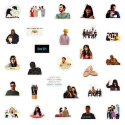 10/30/50PCS TV Show New Girl Sticker Packs (ONLINE ORDER ONLY)